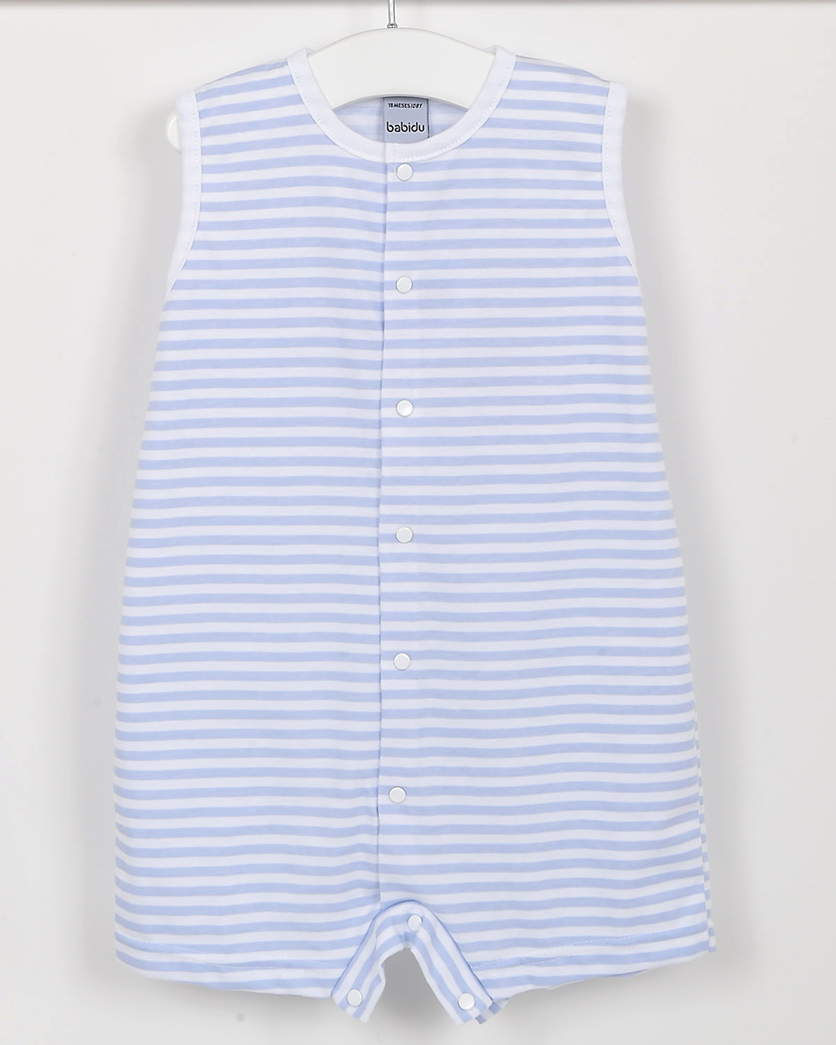 Babidu baby boys striped sleeveless summer romper 1728619 blue