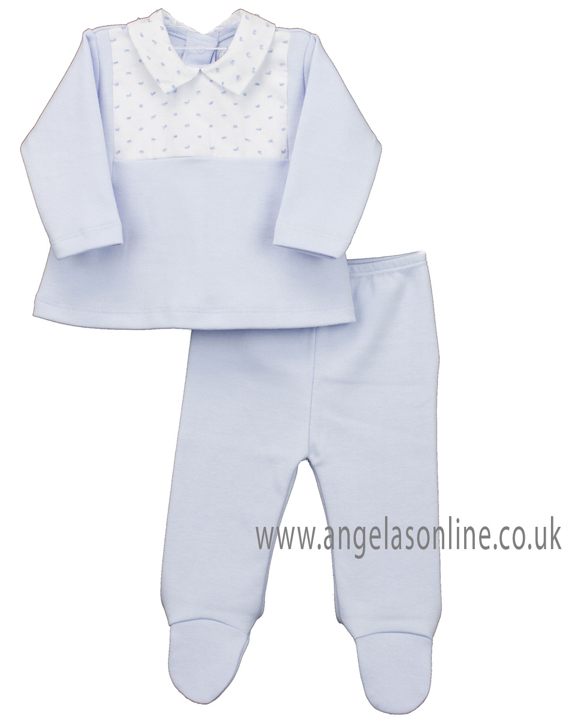 Rapife baby boys two piece winter set with spotted yoke 493219 Blue