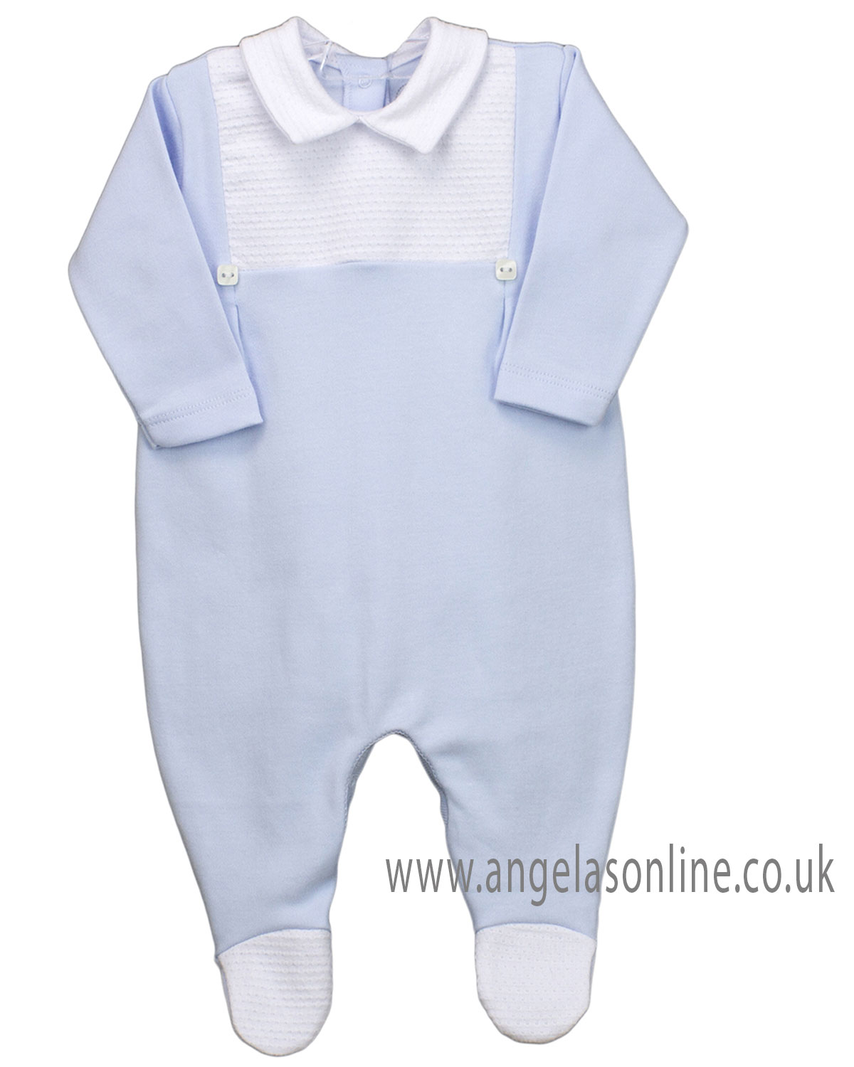 Rapife baby boys long sleeve winter babygrow with yoke 491419 Blue