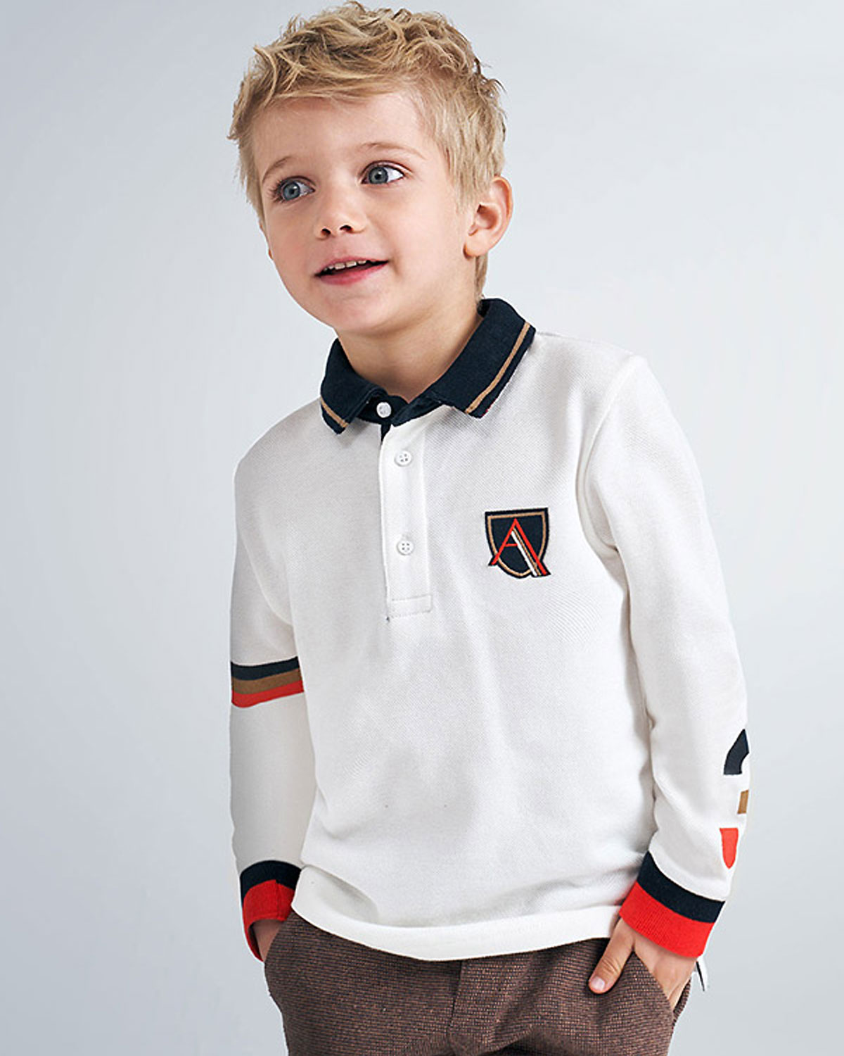 Mayoral boys polo shirt 413420 Cream