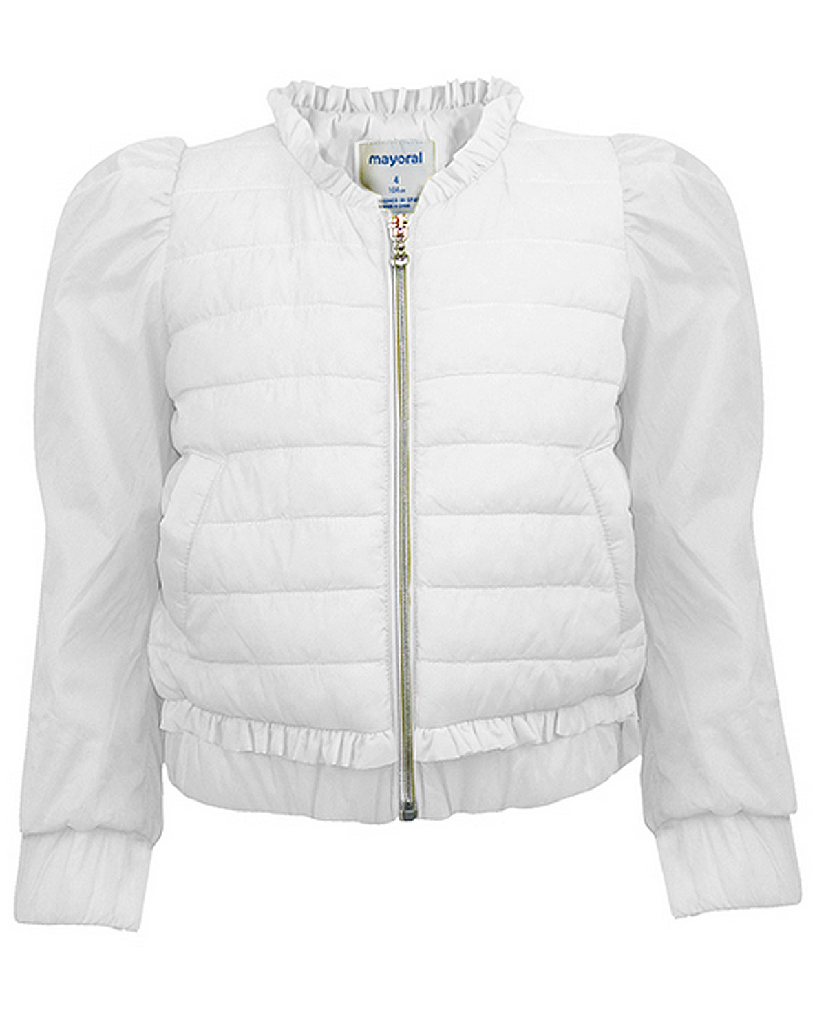 Mayoral summer girls zip jacket 3482021 white