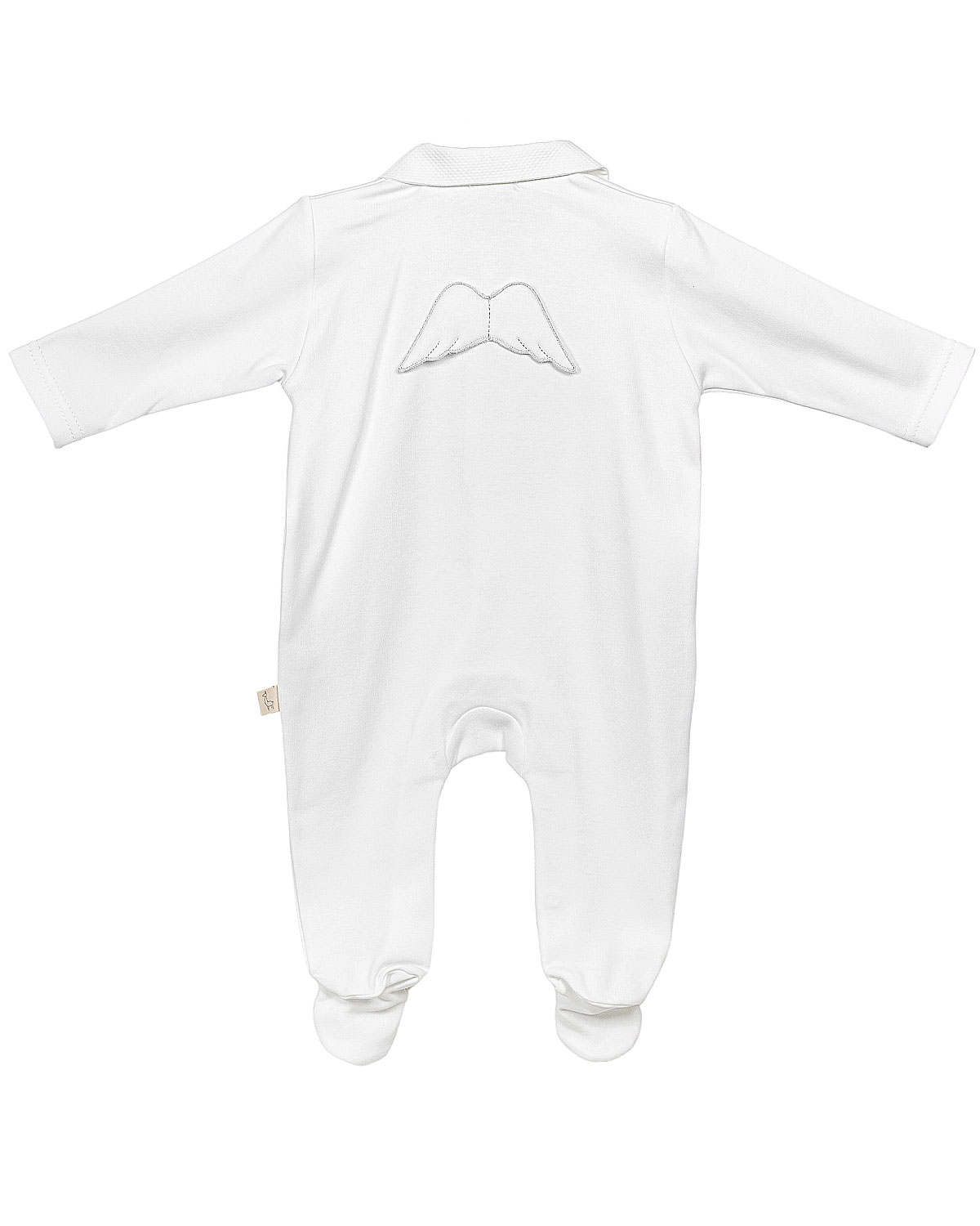 Baby Gi angel wing cotton sleepsuit BGM53LAB White