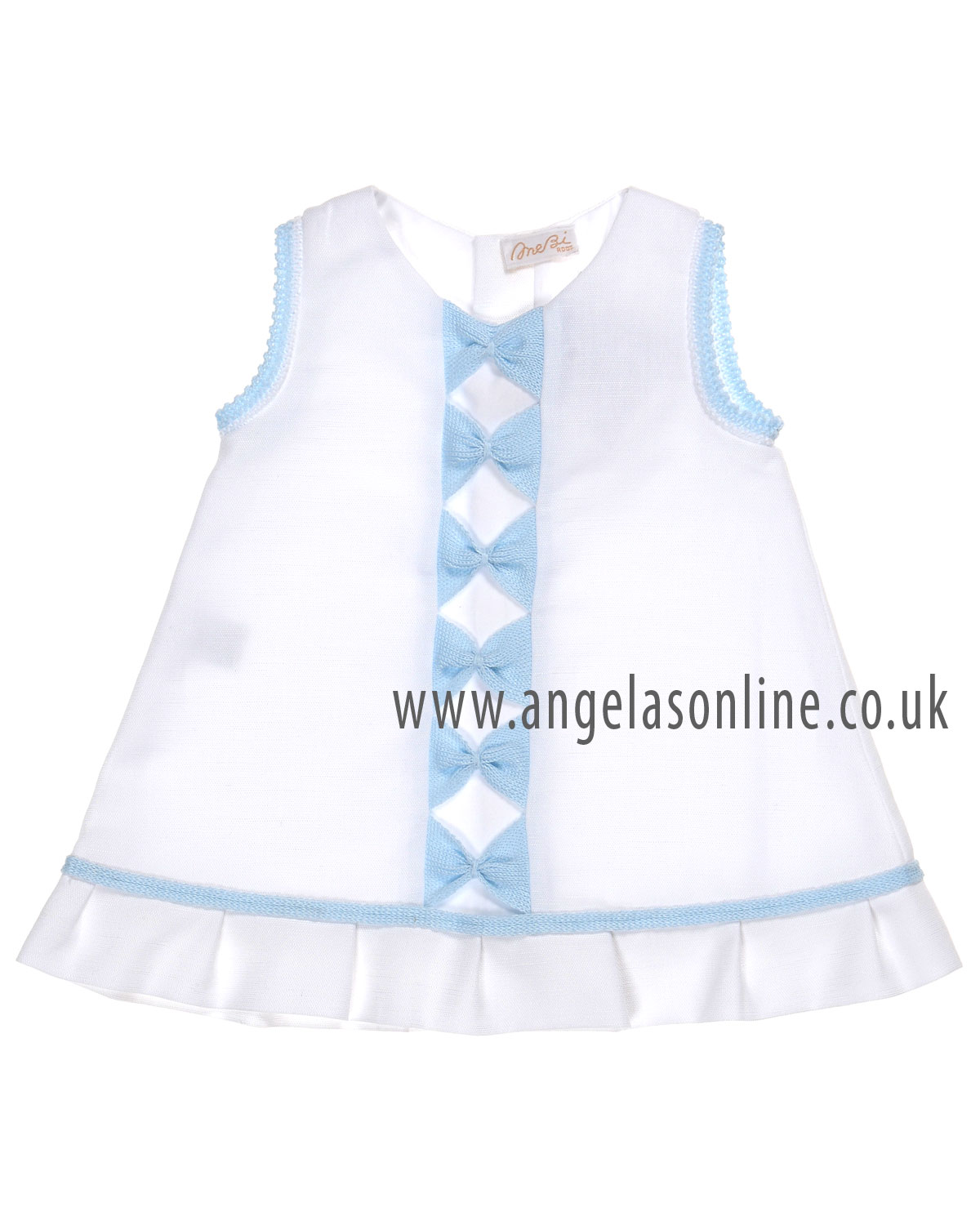 Mebi Sale Baby Girls Bow Dress 1360057 WHITE/BLUE
