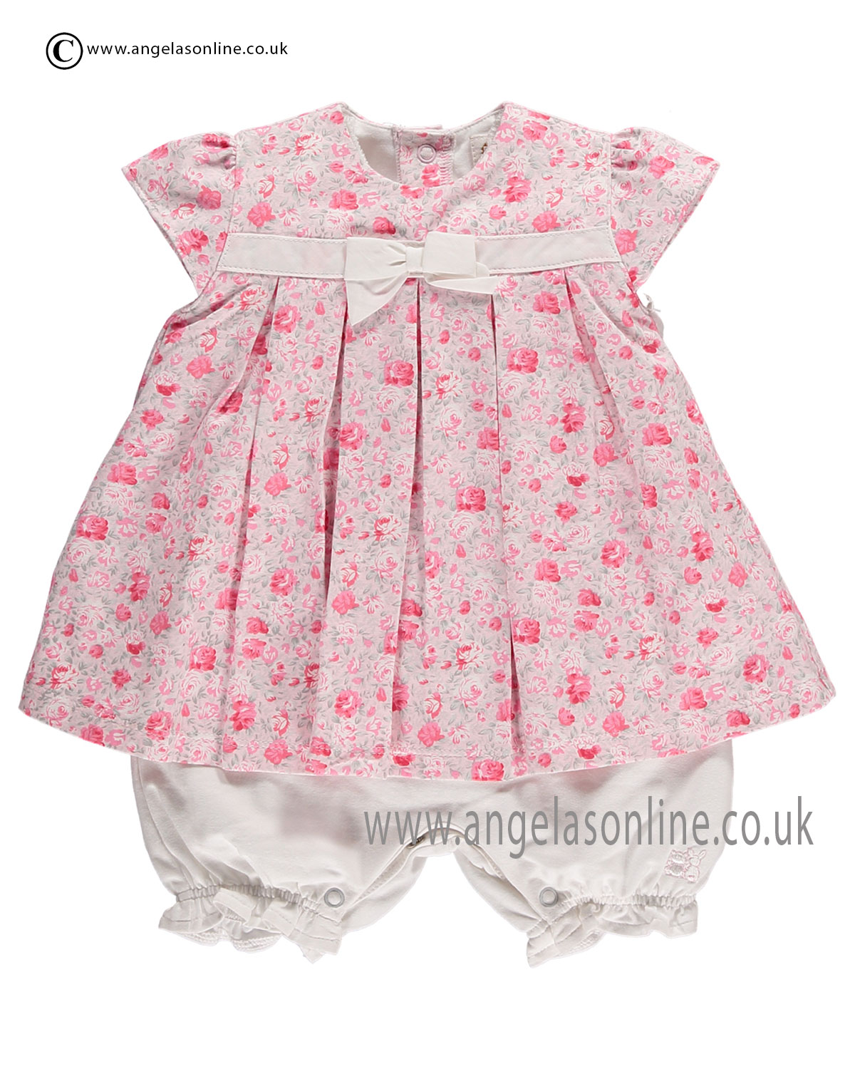 Emile et Rose Baby Girls Pink Summer 2 in 1 Dress/Romper Eda 3169pp