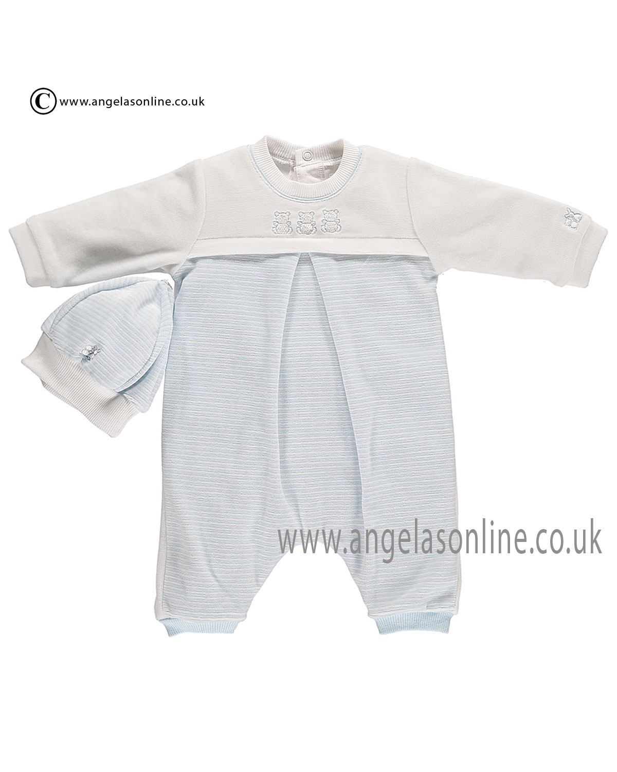 Emile et Rose Baby Boys Velour All in One Finley 1630pb