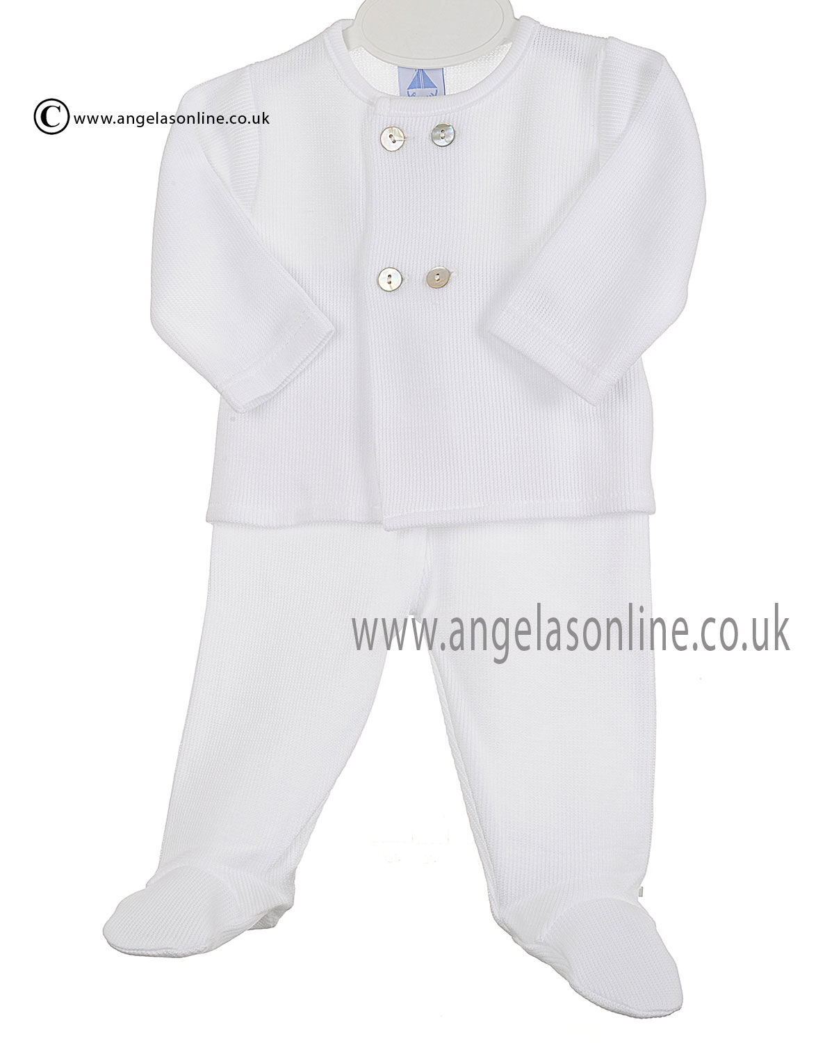 Babidu Baby Boy Top & Footsie Bottom 53165 White