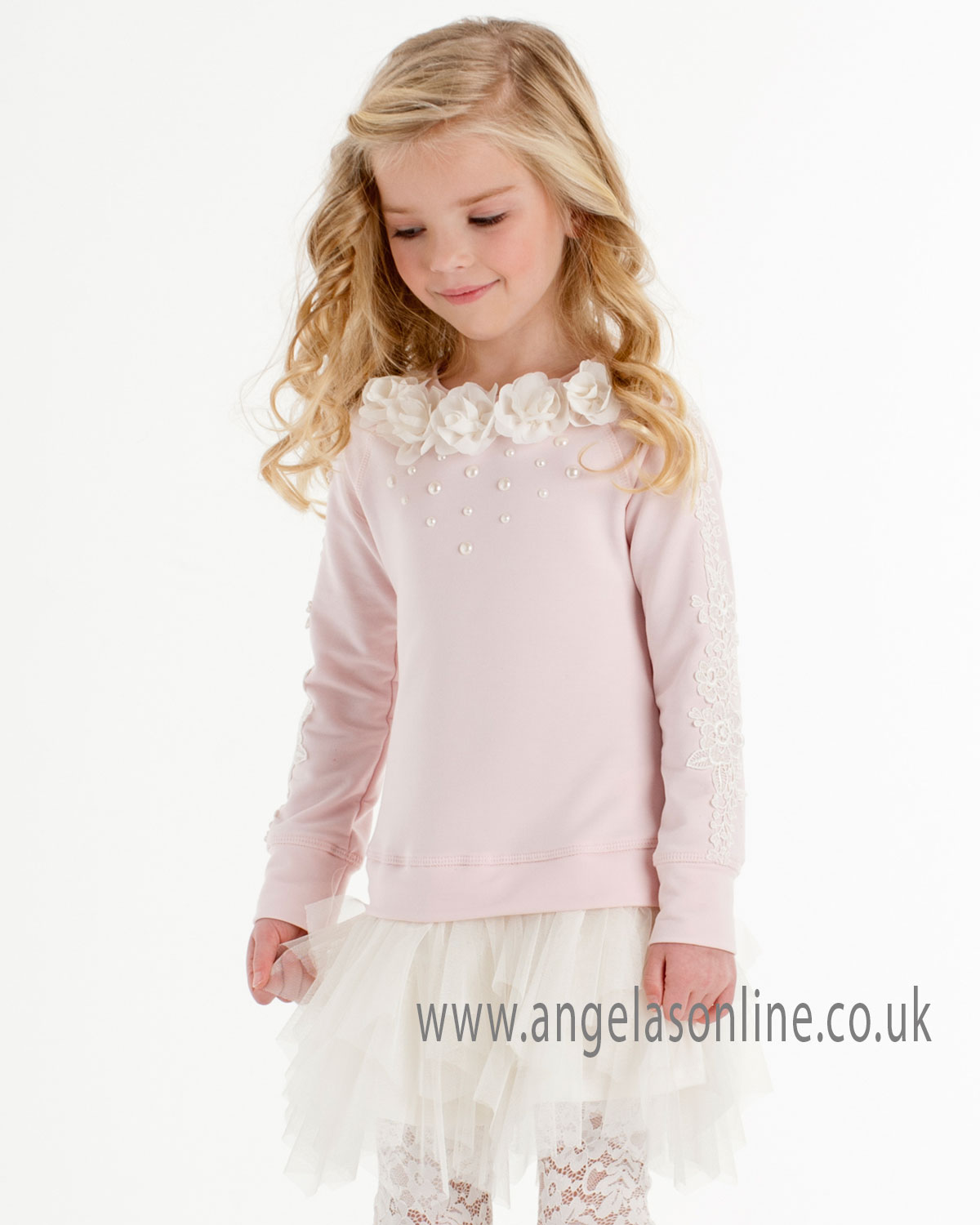 Kate Mack girls dropped waistline dress and legging set ...