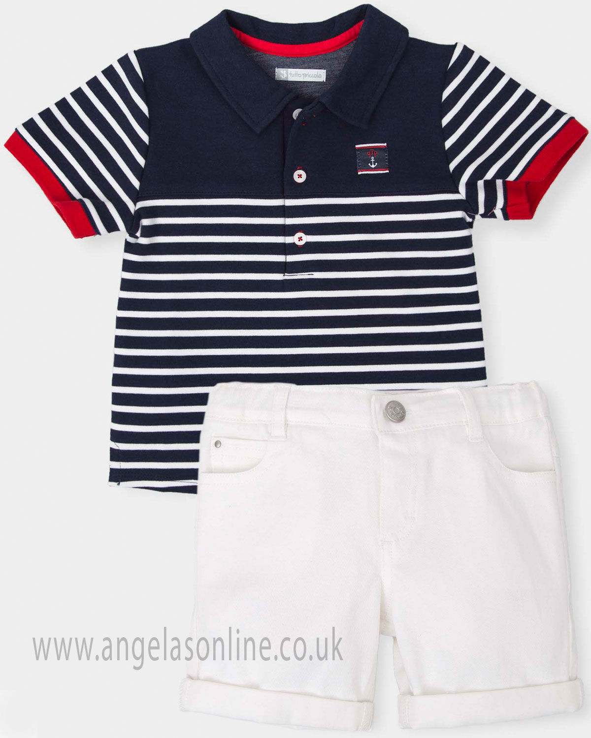 Tutto Piccolo sale Boys Polo & Shorts 4840431118 Navy