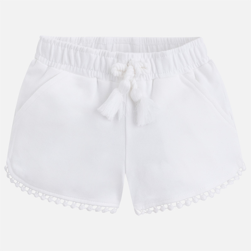 Summer Mayoral girls white shorts with tassels 60718 White