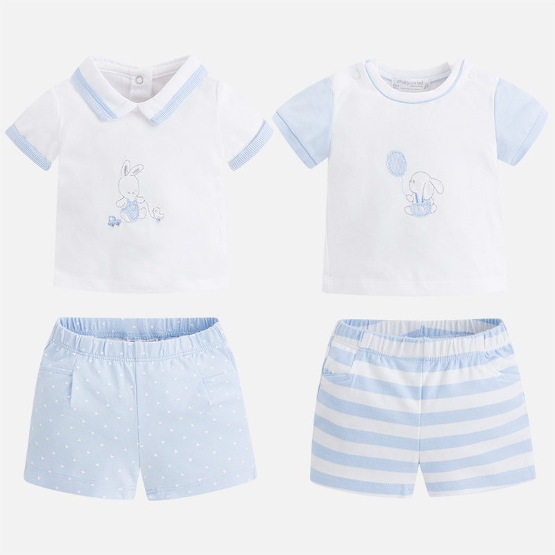 Summer Mayoral baby boys blue short set outfit 162618 Blue