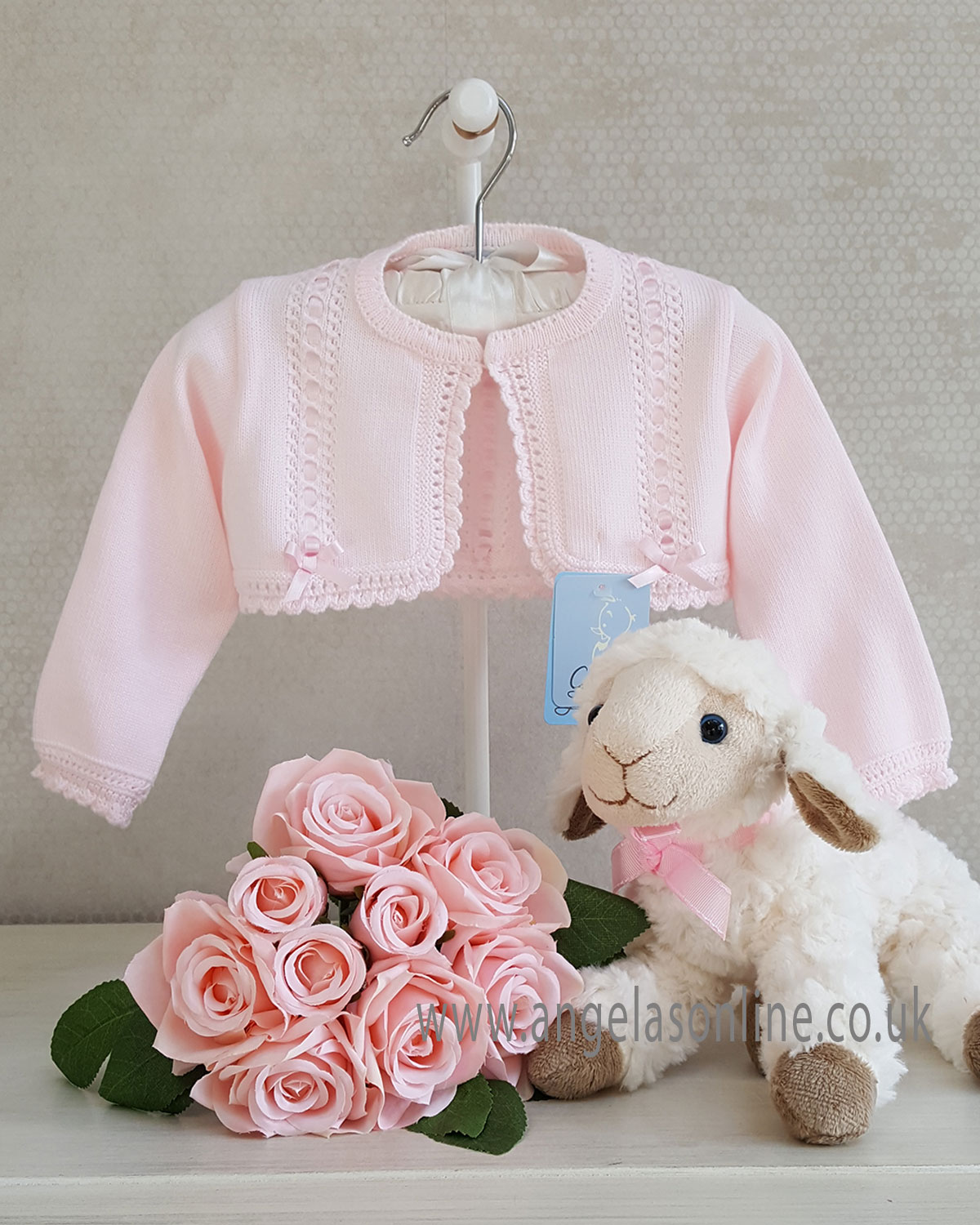 Baby pink bolero cardigan Clearance
