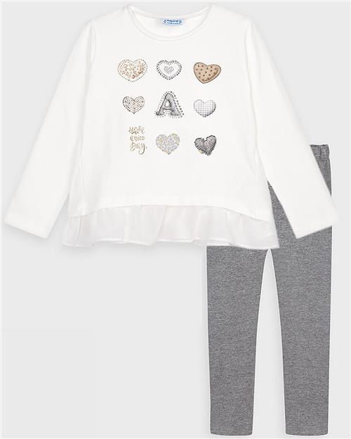 Mayoral girls legging set 4063717 Grey