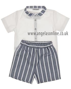 Mebi Boys Shirt And Shorts MN138060 WHITE/NAVY